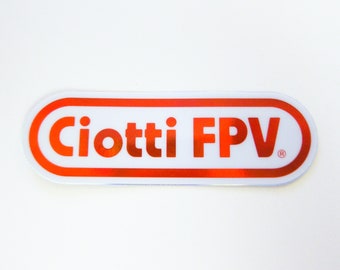 Holographic CiottiFPV Nintendo Logo Sticker