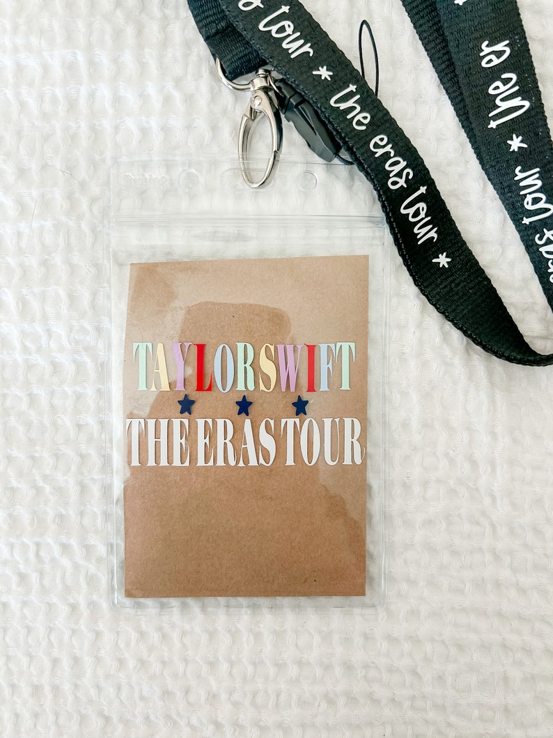 Taylor Swift The Eras Tour Id Card Holder Lanyard Credit Etsy Canada