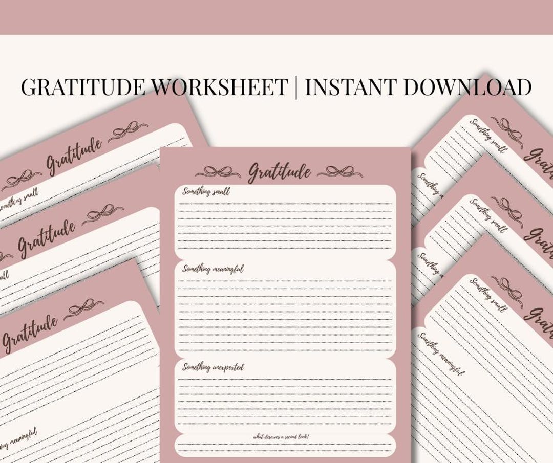 Soft Gratitude Planner Printable | Three Beautiful Things Daily ...