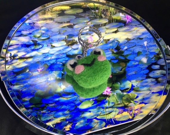 Frog Handmade Needle Felt Keyring