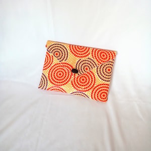 African print envelope clutch bag