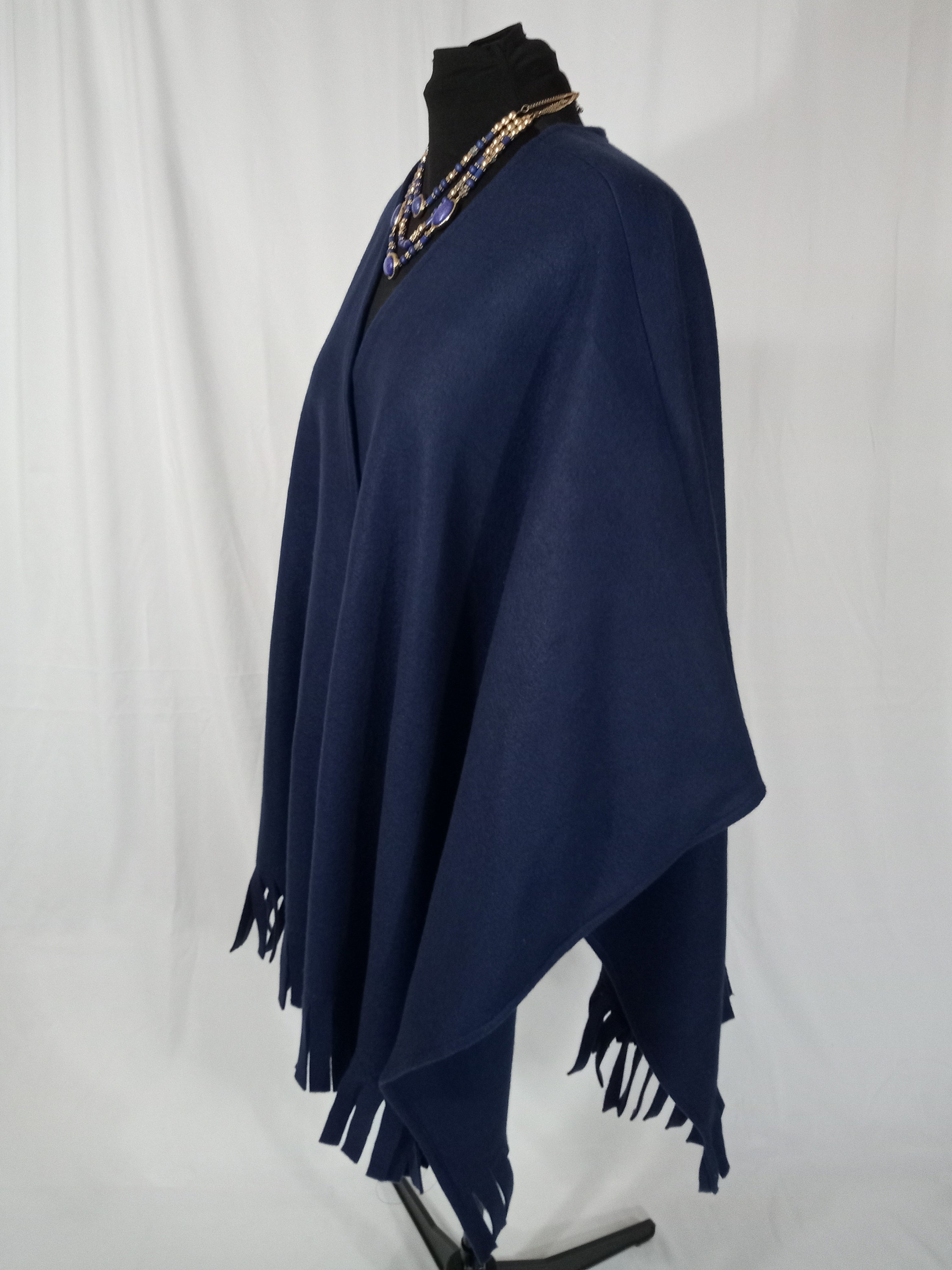 Fleece Wrap Shawl With Fringe Etsy