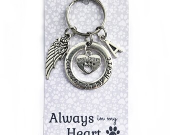 Cat Memorial Dog Loss Gift Personalised Pet Keyring Keepsake