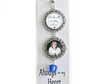 Bridal Bouquet Charm Mum Memorial Wedding Photo Gift Walk With Me Groom Boutonnière