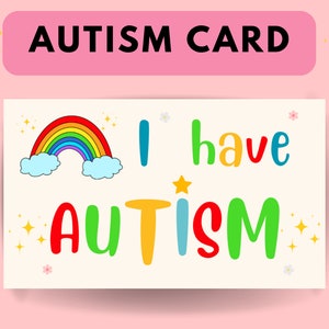 Carte médicale d'identification pour personnes autistes - Informations d'urgence personnalisées pour la sécurité et la sensibilisation