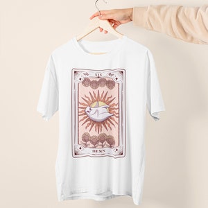 Tshirt BIO & ÉQUITABLE "Carte de Tarot Chat" - Unisexe