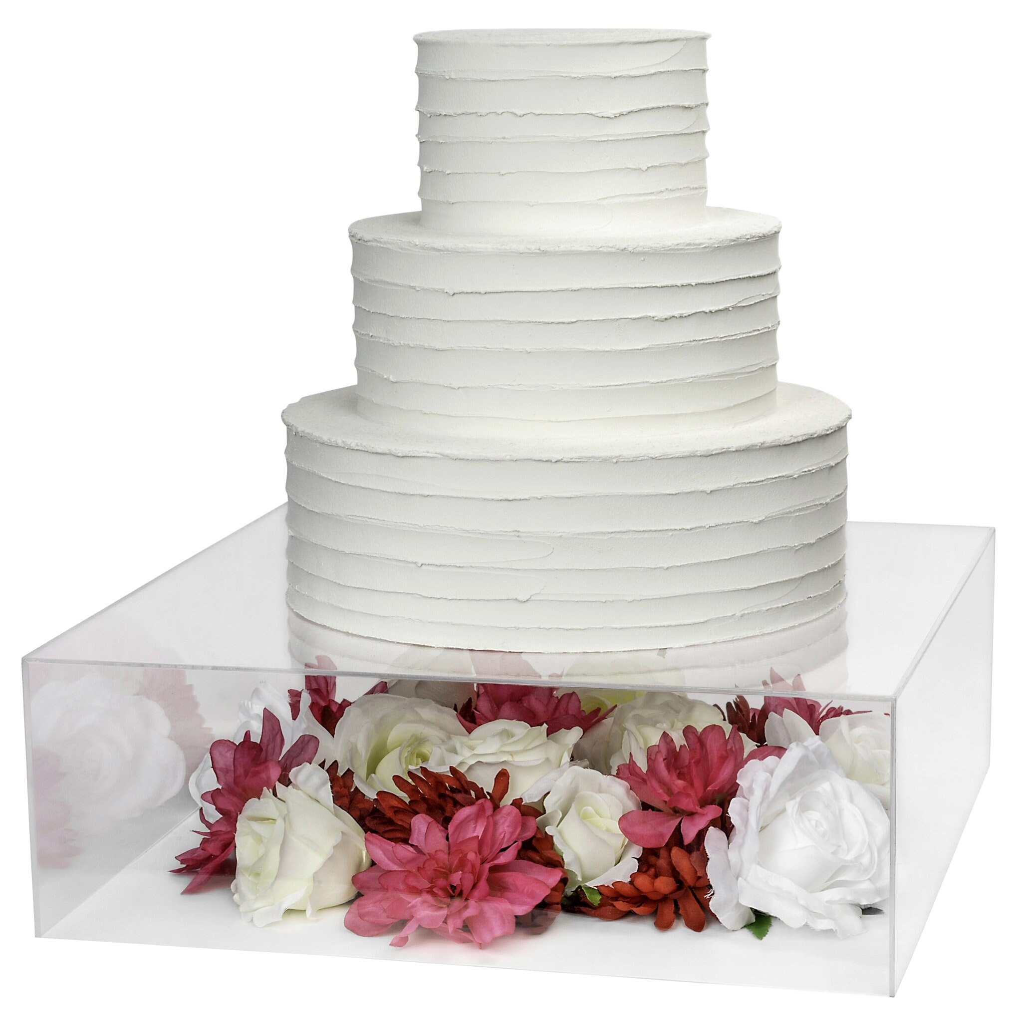 Clear Acrylic Cake Box Stand Display Case Centerpiece Base Etsy