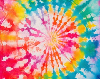 Vibrant Tie Dye Watercolor Background: PNG Digital Paper (Digital Download)