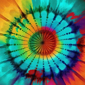 Tie Dye Water Color Background PNG - Tie Dye Digital Paper - Colorful Cicle Light Blue Tie-Dye Summer Vibe -DTG Printing Digital Download