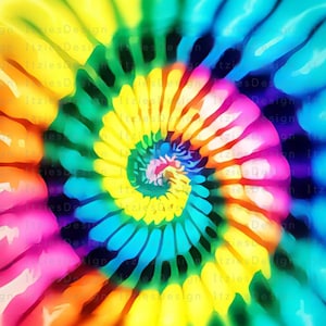 Tie Dye Water Color Background PNG - Tie Dye Digital Paper - Colorful Vibrant Yellow Blue Tie-Dye Summer Vibe -DTG Printing Digital Download