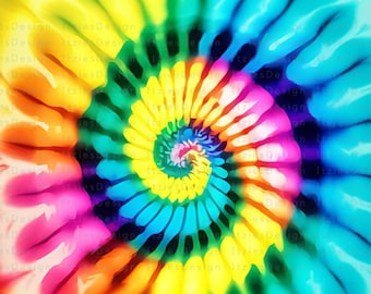 Tie Dye Watercolor Background: Vibrant Summer Colors (PNG Digital Download)
