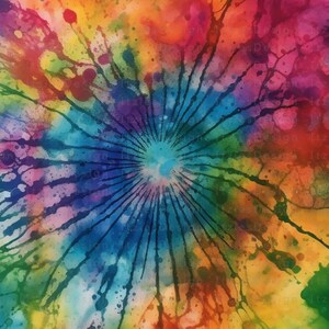 Tie Dye Water Color Background PNG - Tie Dye Digital Paper - Colorful Tie-Dye Summer Vibes - DTG Printing Digital Download