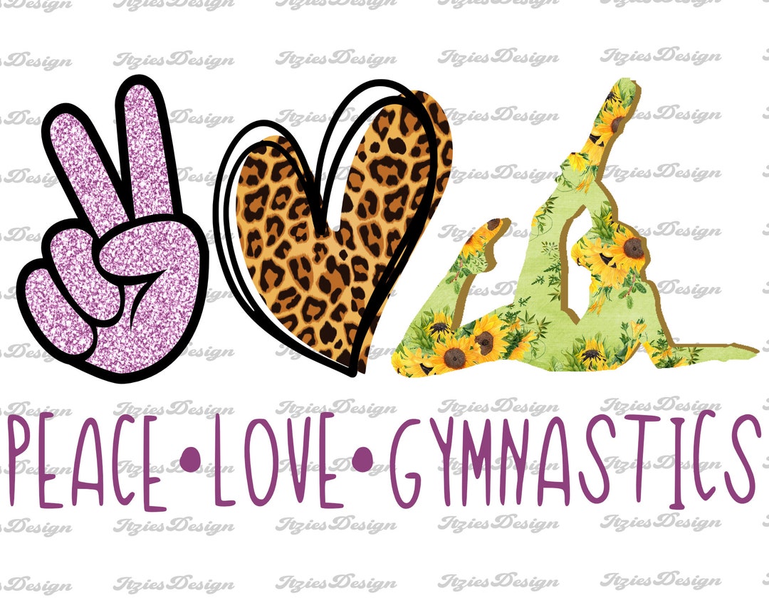 Peace Love Gymnastics Coloring Pages