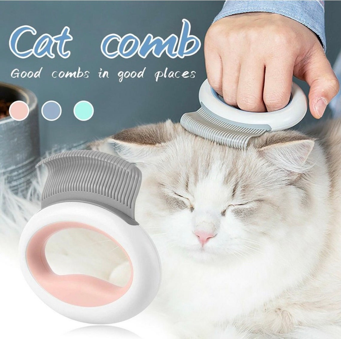Cat Comb Pet Short Hair Removal Massaging Shell Comb for Dog Etsy