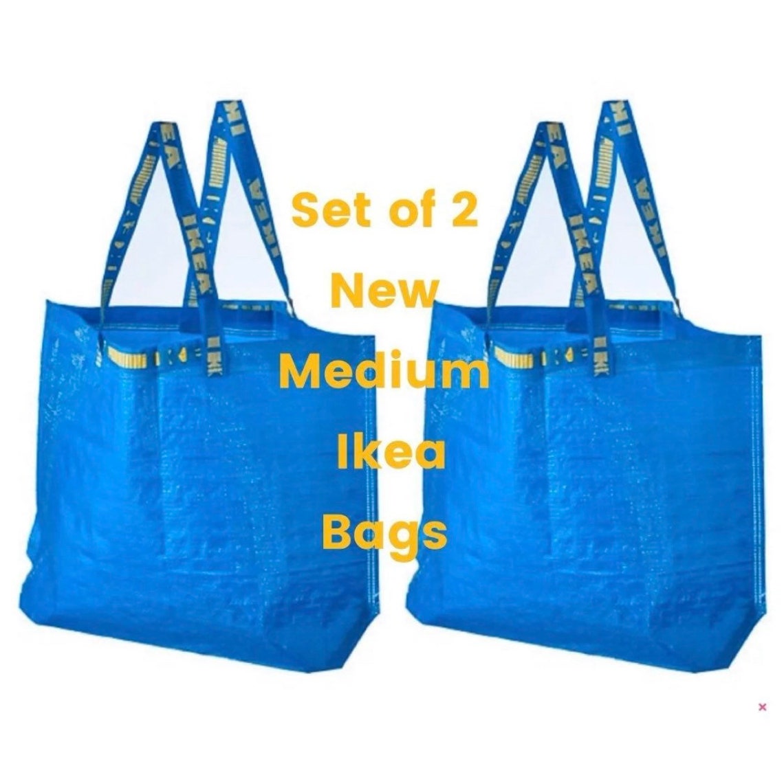 2 New IKEA Medium Bag Ikea Blue Bag FRAKTA 10 Gal Storage Etsy