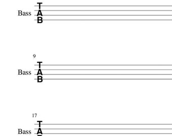 Blank Bass Tab