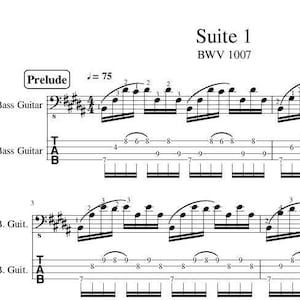 Bach Cello Prelude BWV 1007 (arr. for Electric Bass)