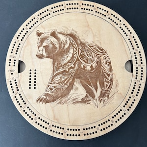 Planche de cribbage pour 2 joueurs - Rangement pour cartes et piquets