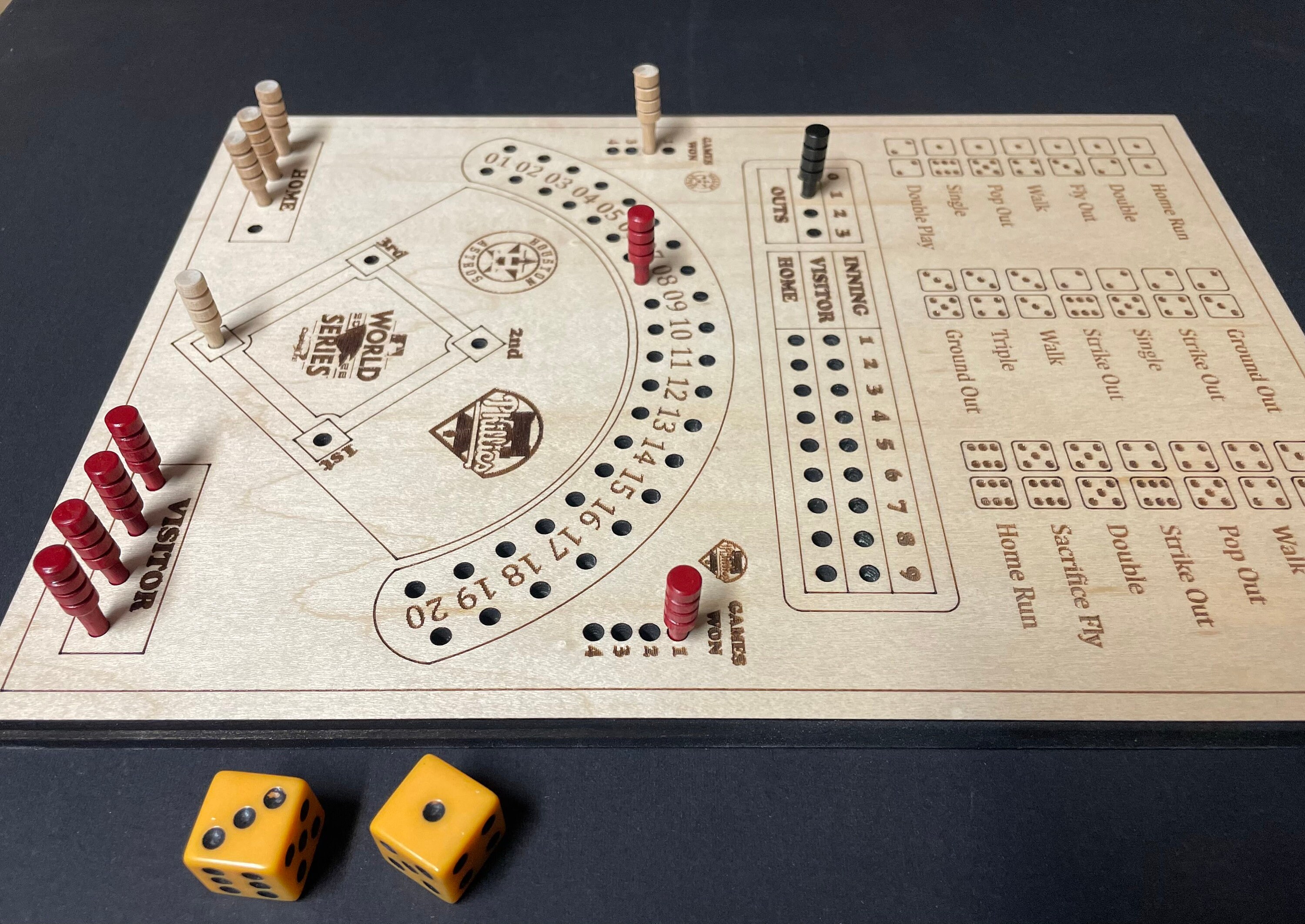 2022 World Series Dice Baseball Board Game Etsy