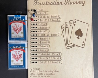 Frustration Rummy w/cards and pegs