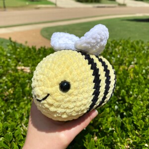 Mini Crochet Bee Plush | Small Bumblebee Plushie