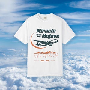 Miracle Over the Mojave T-Shirt (ORIGINAL) Inspired By The Rehearsal | Vintage Graphic Tee | Unisex Casual Wear | Aviation Safety
