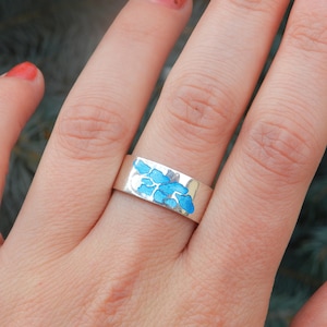 Georgische cloisonne emaille ring Georgië sieraden minankari band ring zilver Georgische kaart Tbilisi geheugen souvenir cadeau glasachtig emaille glas