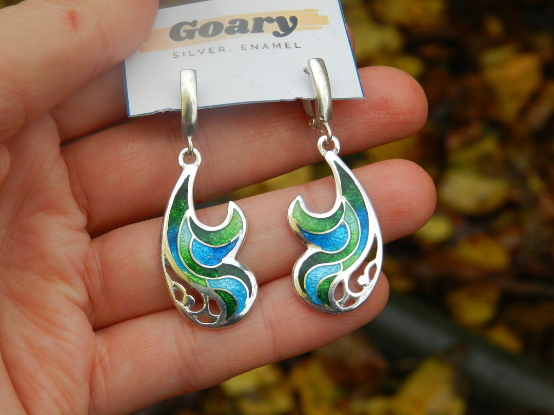 Georgian Cloisonne Enamel Earrings Minankari Earring Silver Jewelry Tbilisi  Souvenir Artisan Jewelry Unique Design Vitreous Enamel Champleve - Etsy ..., image size:1080x810