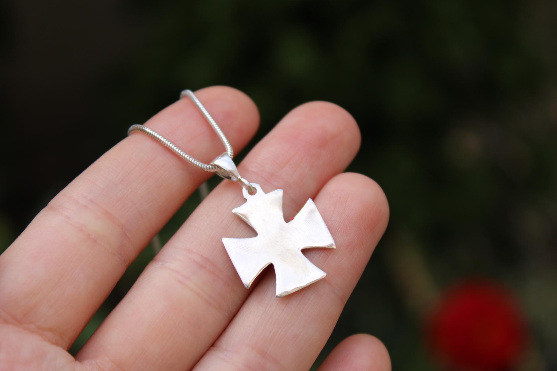 ジョージアン七宝焼き十字架、ユニセックス十字架、ミナンカリエナメル