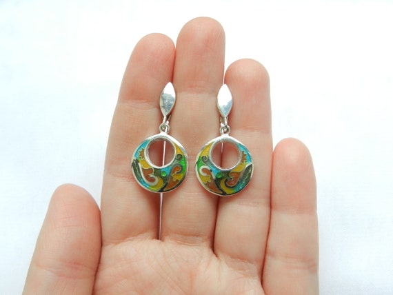 Cloisonne earrings sale
