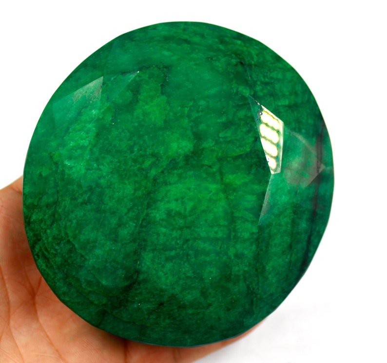 4965 Ct Certified Natural Fantastic Huge Oval Shape 107 x 98 mm Green Emerald Loose Gemstone For Jewelry Making MD33