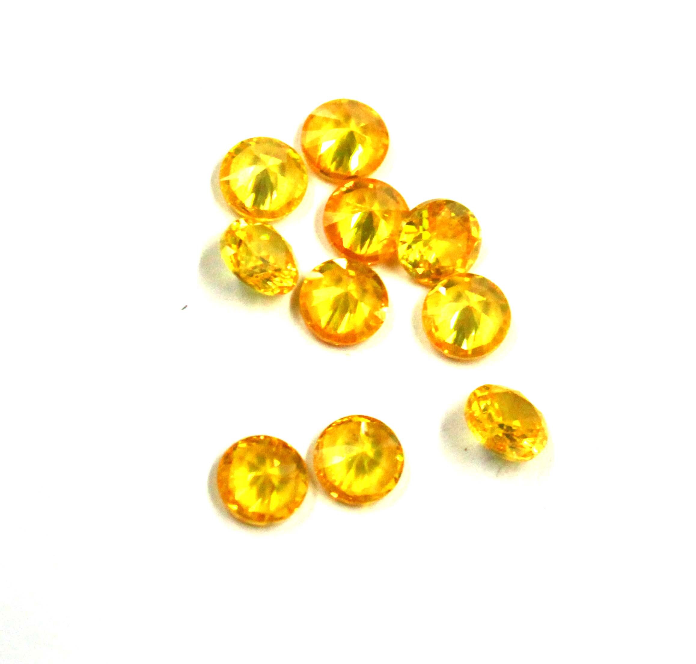 14.10 Ct/ 10 Pcs Certified 5 x 5 mm Natural Yellow Spinel | Etsy