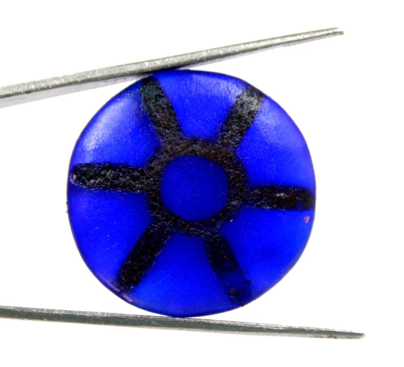 Discounted Offer 81.75 Ct Natural Trapiche African Round Shape Blue Sapphire Certified Loose Gemstone MD980