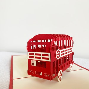 London Bus Pop-up Card, Creative 3D Card,Birthday Card,Greeting Card for Kids