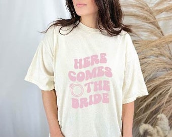 Here Comes The Bride SVG, Bride Cut File, Bridal Shirt SVG