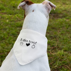 Yo también SVG, Camisa de perro SVG, Camisa de perro de boda, Bandana de perro de boda
