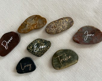 Custom Name Place Stones, Assorted Name Rocks, Wedding Name Rocks, name place, name place wedding