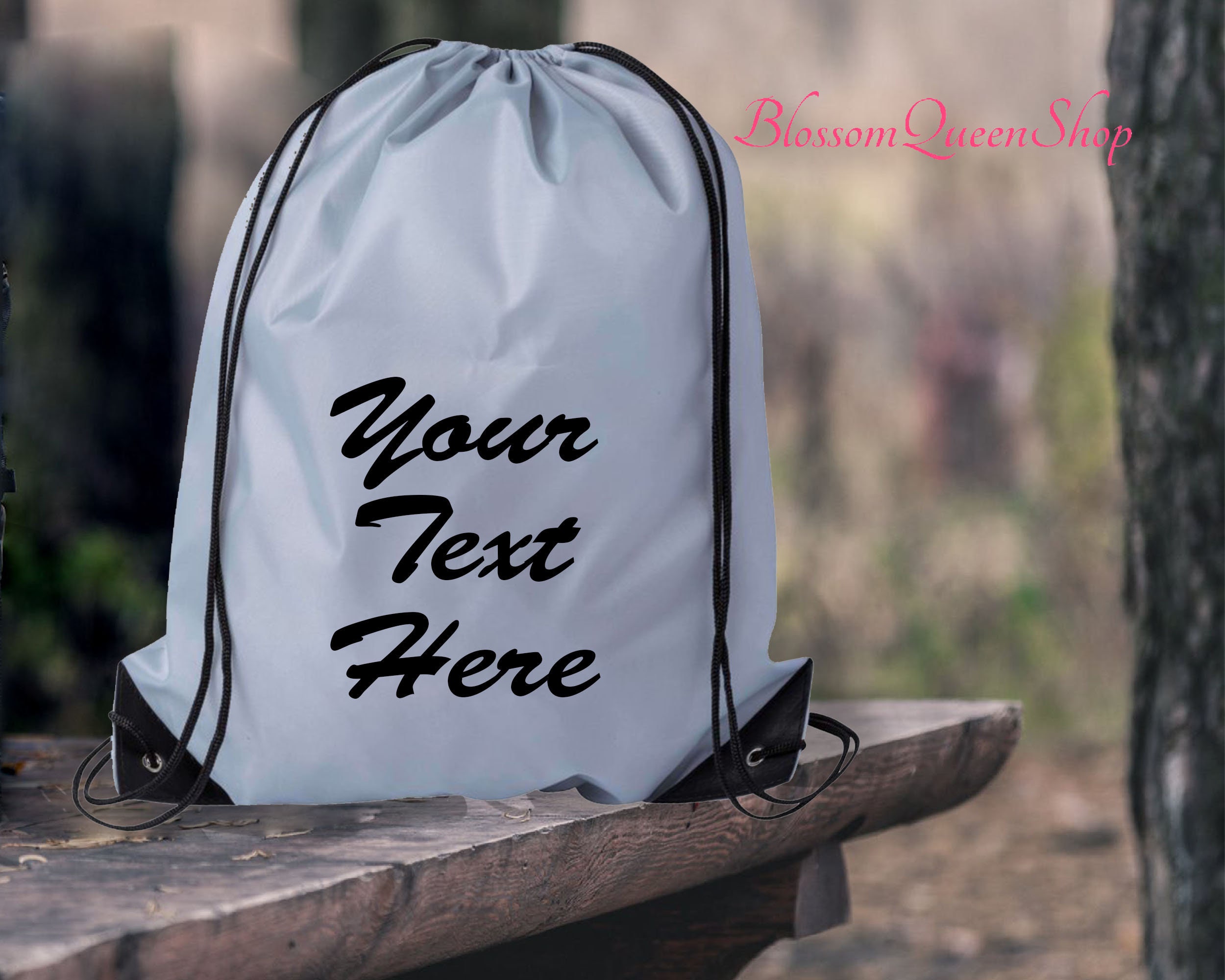 Customized Drawstring Personalized Name Drawstring Bag Custom Etsy
