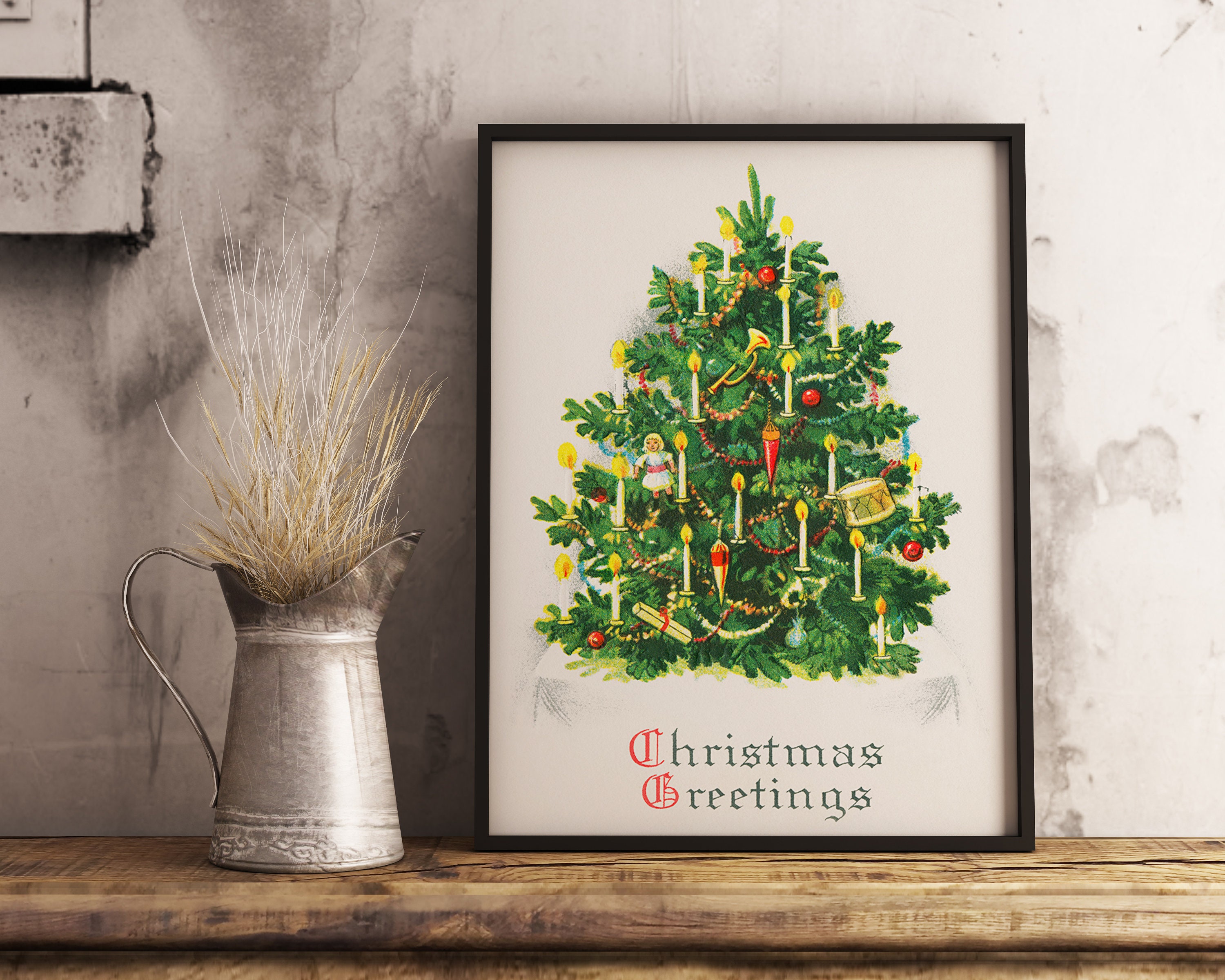Vintage Christmas Tree Poster sold by AngolaRomanianWorm SKU
