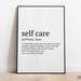 Self Care Dictionary Definition | Rap Lyrics Poster Print 