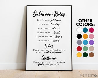 Restroom Etiquette Poster for your workplace (digital product)