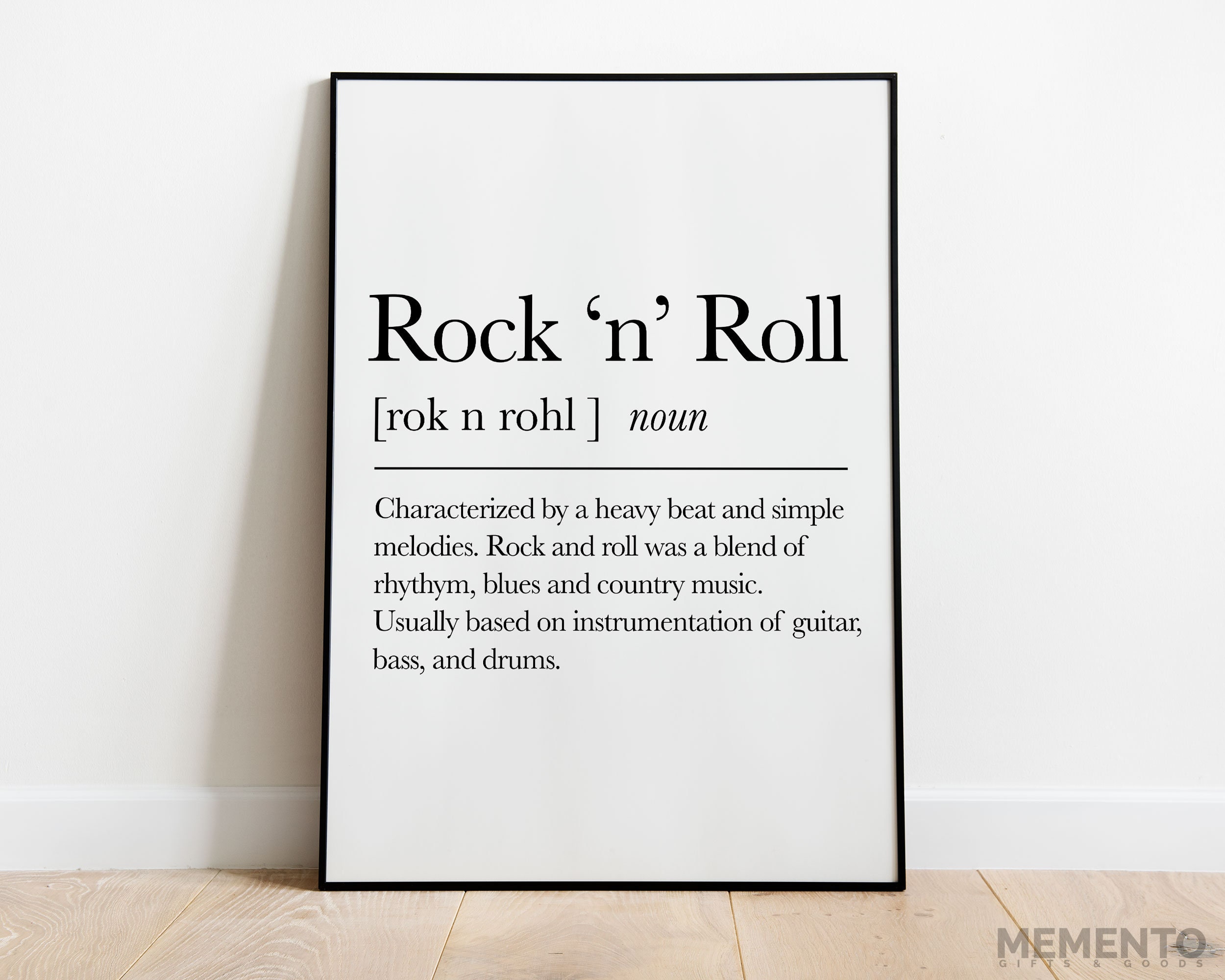 Rock N Roll Definition Print, Music Wall Decor, Rock Decor, Rock'n
