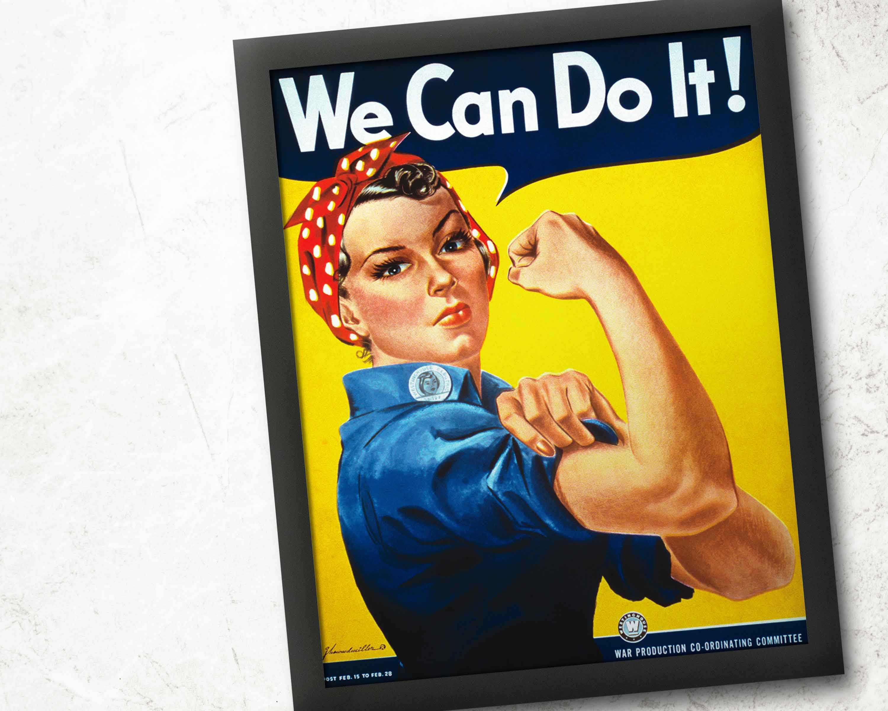 Rosie The Riveter We Can Do It Vintage Poster 1943 War | Etsy