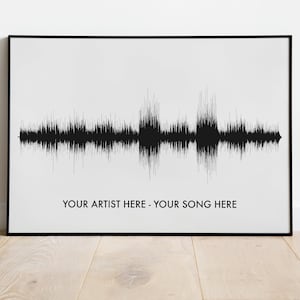 Custom Sound Wave Art Print | Song Soundwave Poster | Personalized Music Gift | Choose Your Favorite Song