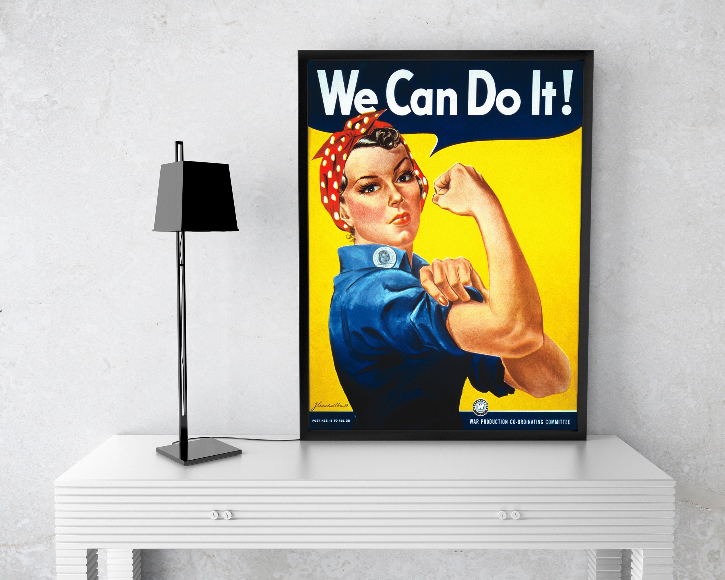 Rosie The Riveter We Can Do It Vintage Poster 1943 War | Etsy