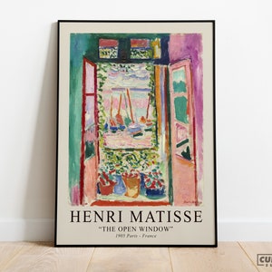 Henri Matisse The Open Window, Fine Art, Matisse Poster Exhibition, La Fenêtre ouverte à collioure, Premium Print, Giclée Printing