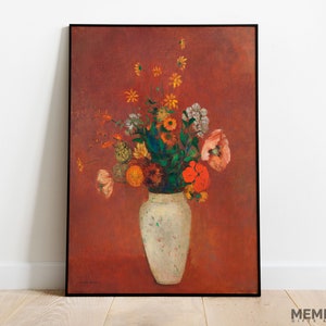 Odilon Redon - Boeket in een Chinese vaas, Fine Art Print, Premium Giclée Printing, 1912-1914