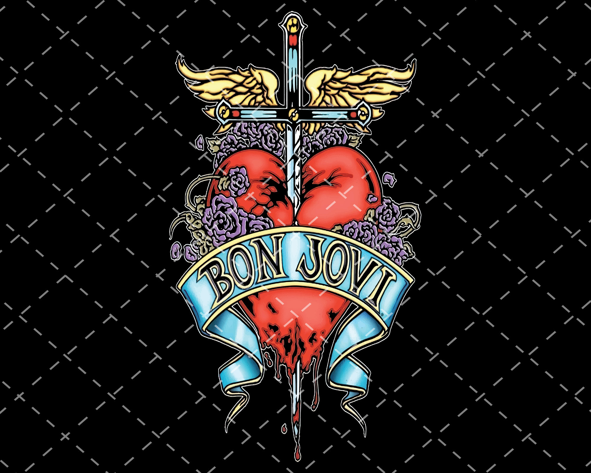 Bon Jovi Png Rock Band Design Png Rock N Roll Png Rock Icon | Etsy