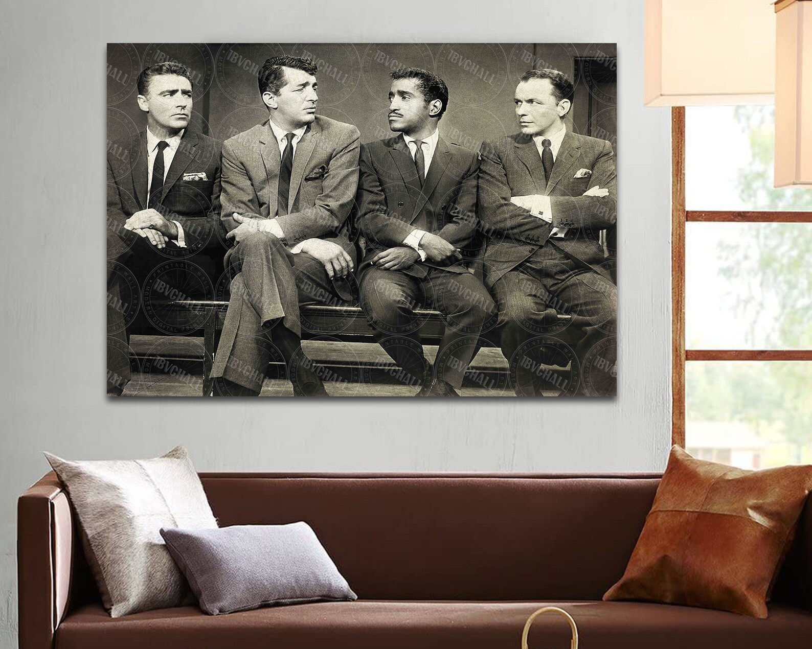 The Rat Pack Vintage Portrait Print Music Band Wall Art Etsy