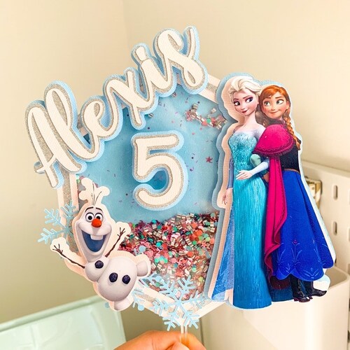 Frozen Inspired Cake Topper Anna and Elsa Party Frozen Etsy